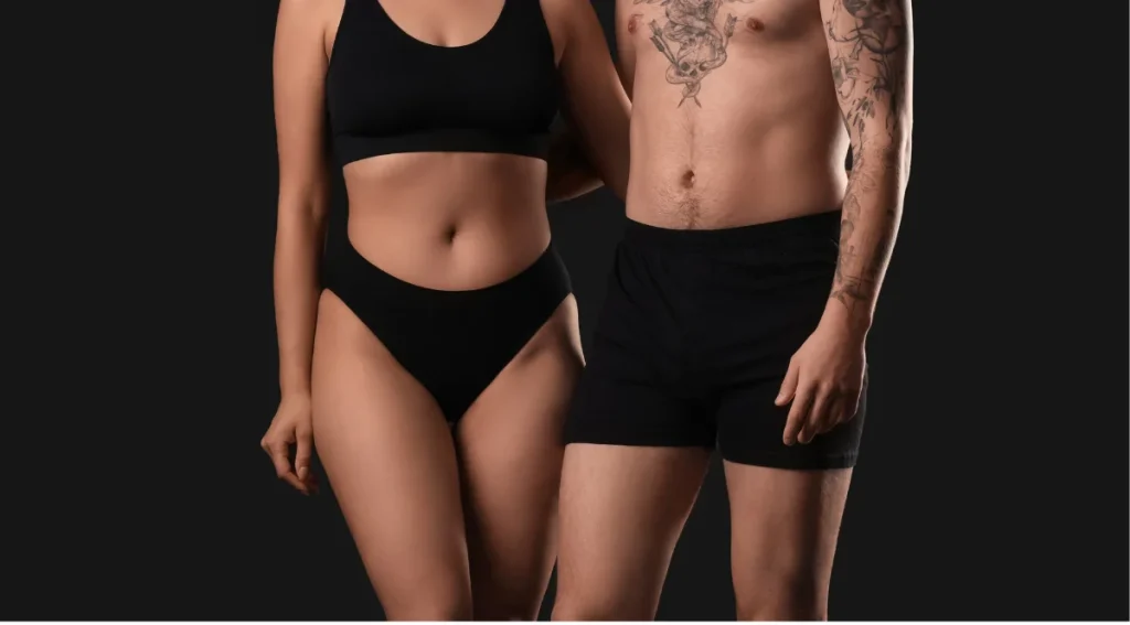 Pareja en ropa intertior